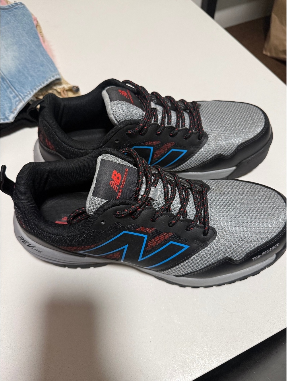 New Balance Quikshift EH Black/Blue/Red Athletic Shoes Size 9.5 US